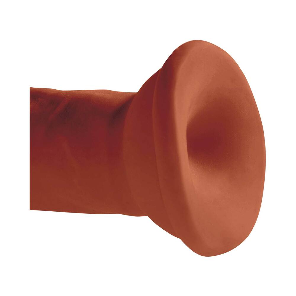 6 inch Dildo by Pipedream in Brown Chocolate Cocoa shown for pegging Her or Him