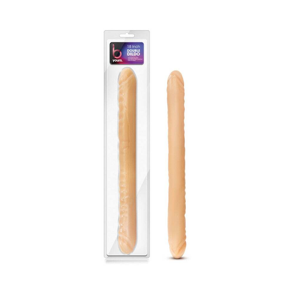 18 inch Dildo by Blush in Vanilla Ivory Beige shown for use by Her or Him