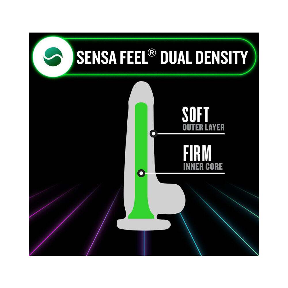 7 inch Dildo by Blush in Green shown for pegging Her or Him