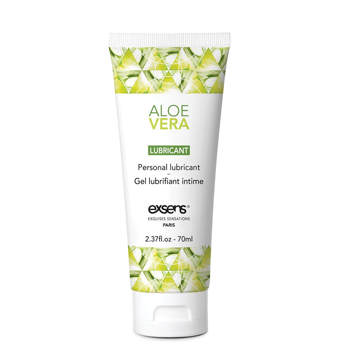 Bottle of 70 ml Water Based Lube Exsens showing clean, lightweight formula