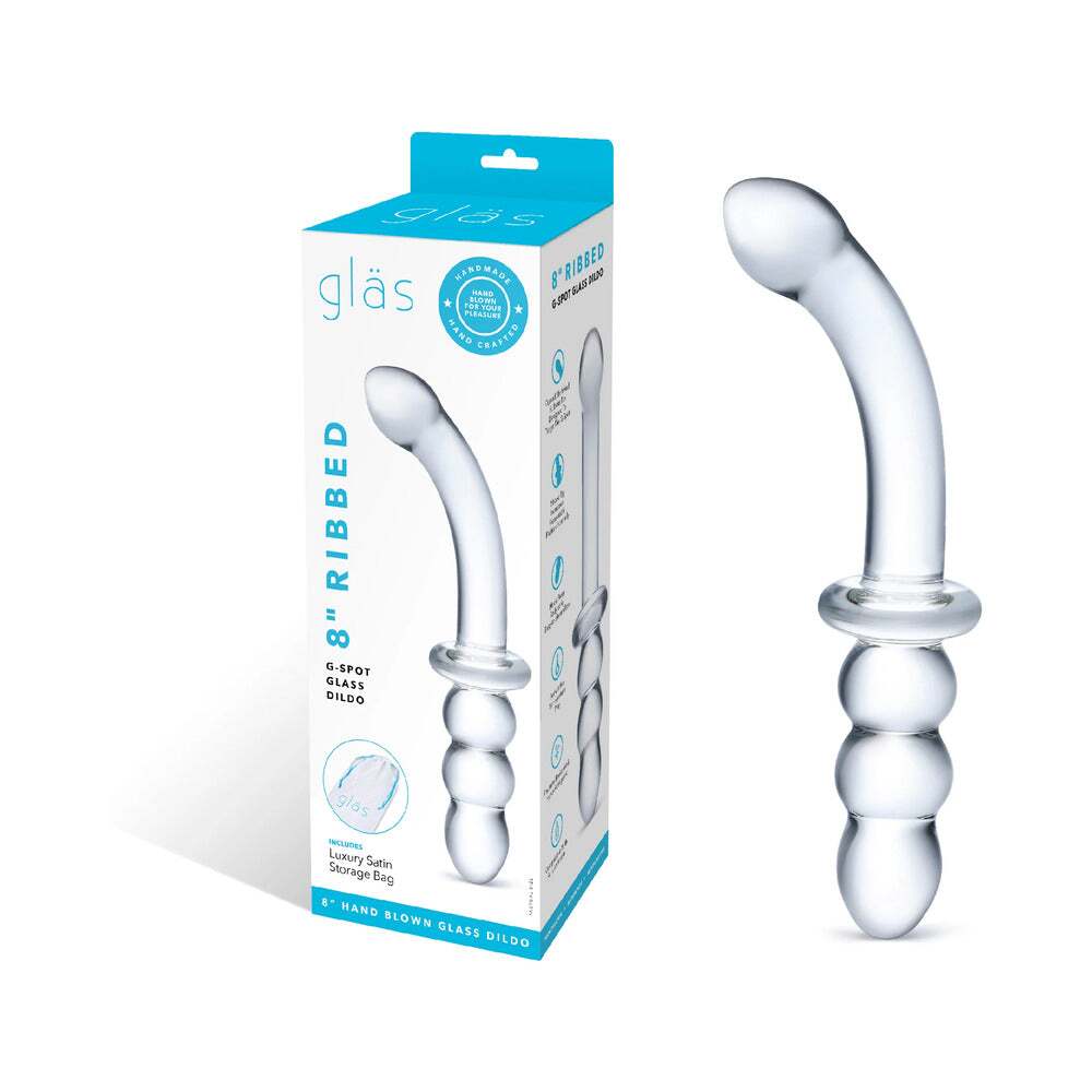 8 inch Dildo by Electric Eel in Clear shown for use by Her or Him