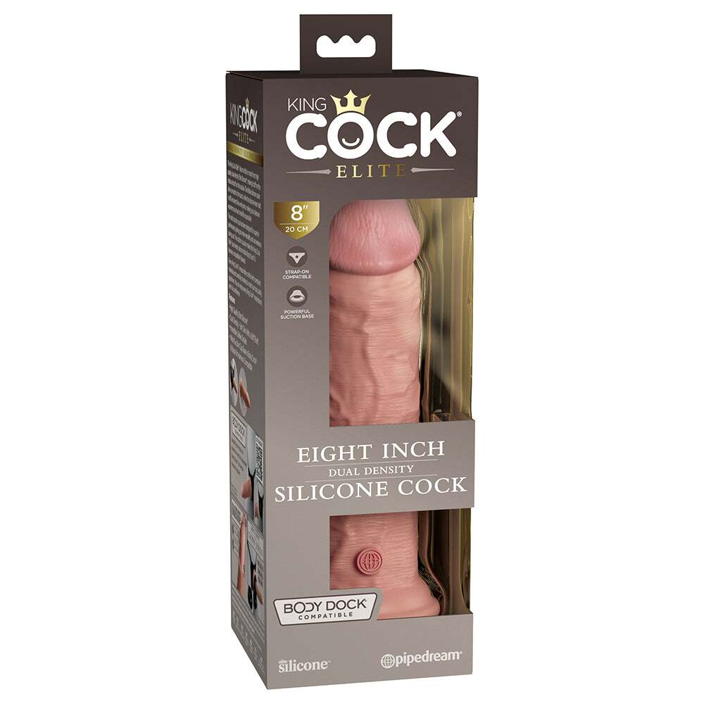 8 inch Dildo by Pipedream in Vanilla Ivory Beige shown for use by Her or Him