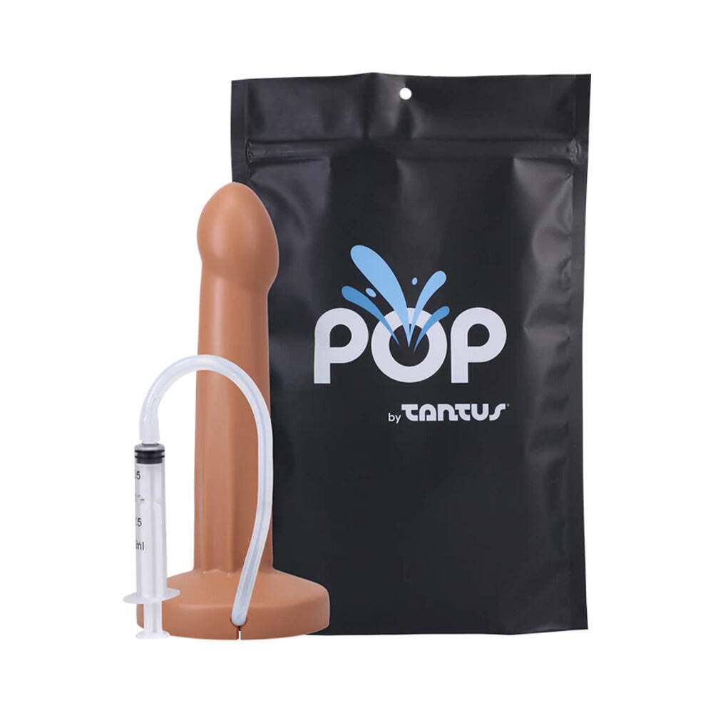 Dildo by Tantus in Tan Light Brown Mocha shown for use by Her or Him