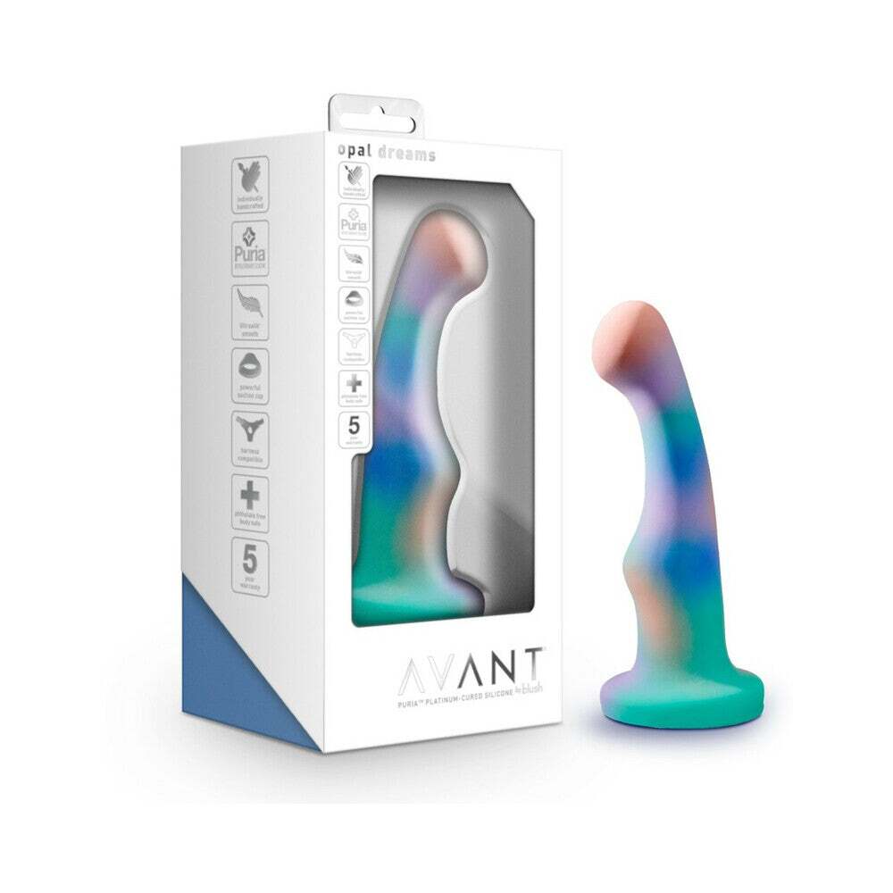 6 inch Dildo by Blush in Multi-Color shown for use by Her or Him