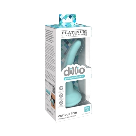 5 inch Dildo by Pipedream in Teal Turquoise Aqua shown for use by Her or Him