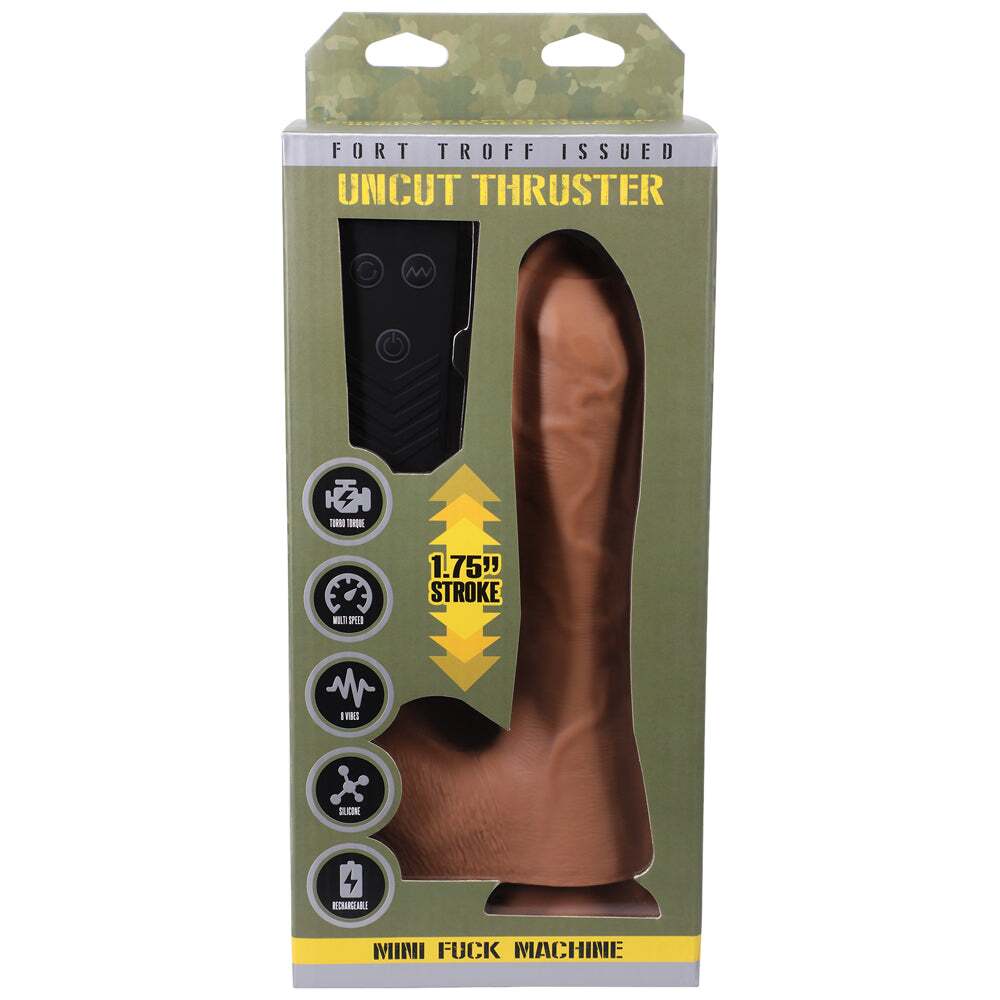 8.5 inch Dildo by Doc Johnson in Tan Light Brown Mocha shown for use by Her or Him