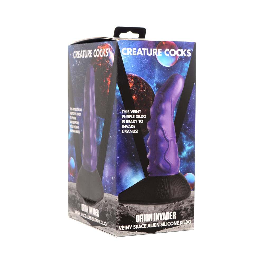 Dildo by XR Brands in Purple shown for use by Her or Him