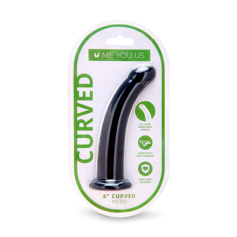 6 inch Dildo by Me You Us in Black shown for use by Her or Him