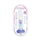 8 inch Dildo by Hott Products in Purple shown for use by Her or Him
