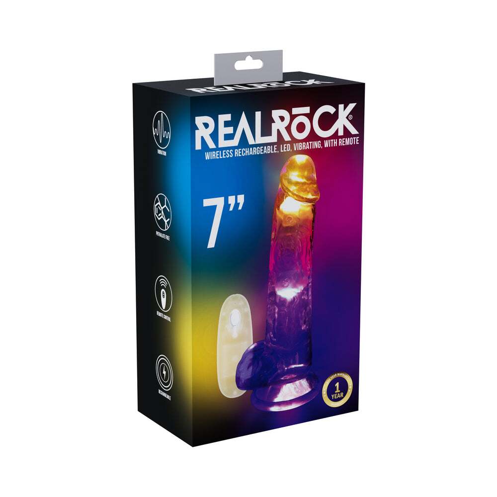 7 inch Dildo by Shots in Clear shown for use by Her or Him
