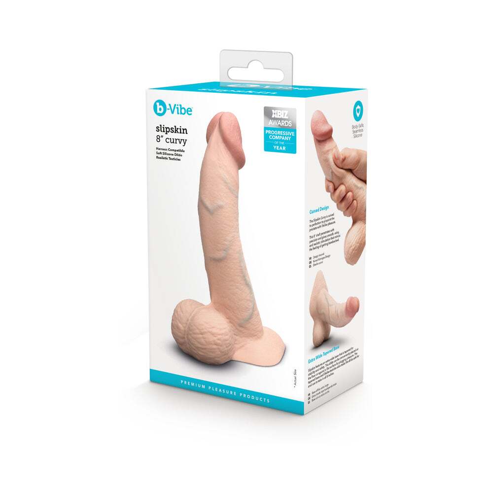 8 inch Dildo by b-Vibe in  shown for use by Her or Him