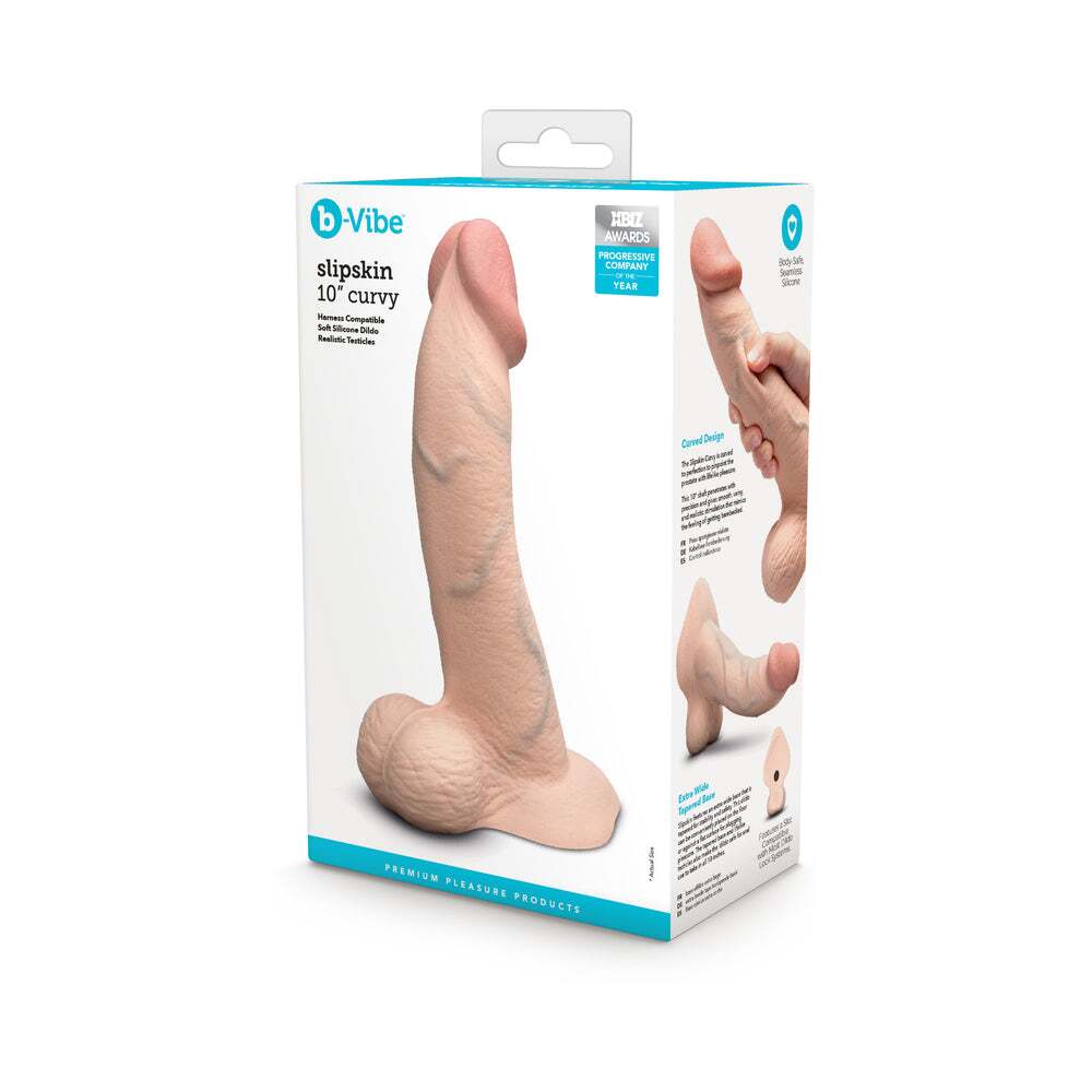10 inch Dildo by b-Vibe in  shown for use by Her or Him