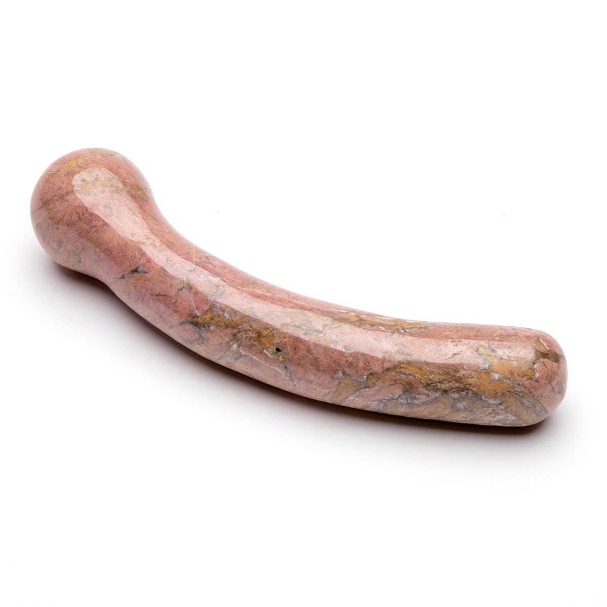 Buy Chakrubs Anahata Curve Rhodonite Wand kegel exercise device for pelvic floor muscle strengthening.