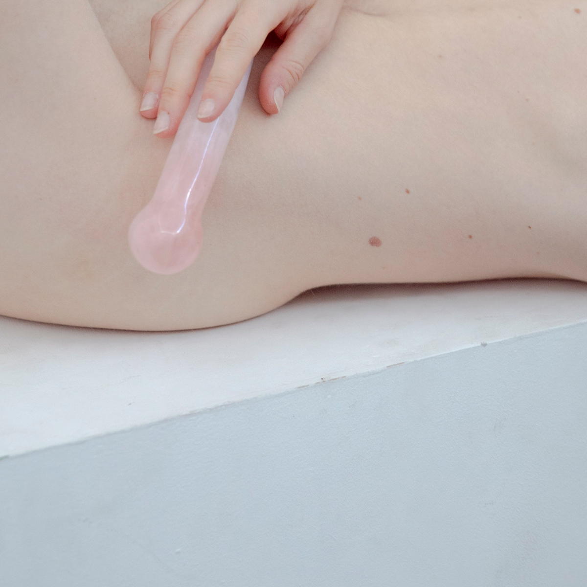 Buy Chakrubs Heart Curve Rose Quartz Wand kegel exercise device for pelvic floor muscle strengthening.