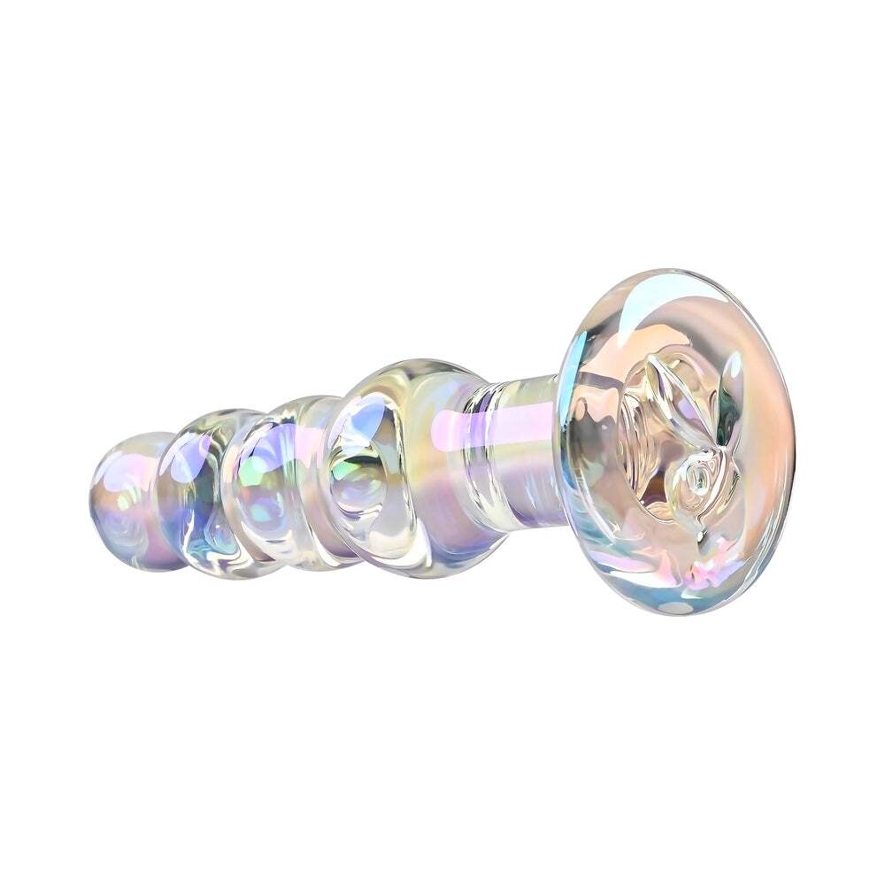 Dildo by Playboy in Clear shown for pegging Her or Him