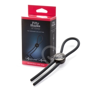 Fifty Shades of Grey vibrator Fifty Shades Again and Again Love Ring shown in hand for scale