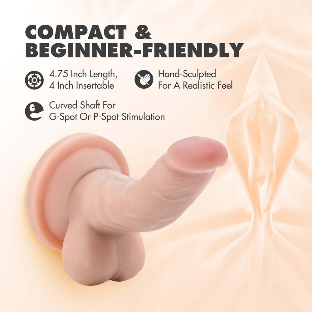 4 inch Dildo from Blush in Vanilla Ivory Beige pictured for anal pleasure for Her or Him