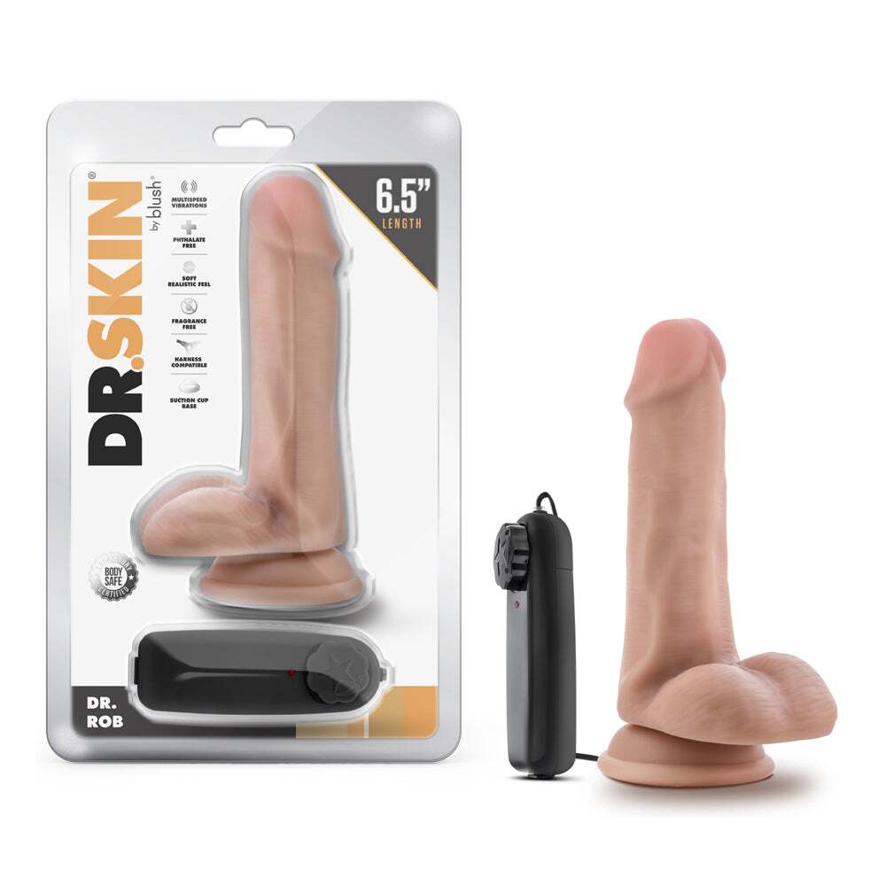6.5 inch Dildo by Blush in Vanilla Ivory Beige shown for use by Her or Him