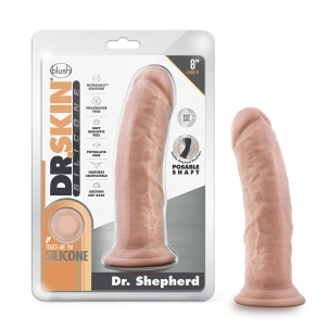 8 inch Dildo by Blush in Vanilla Ivory Beige shown for use by Her or Him