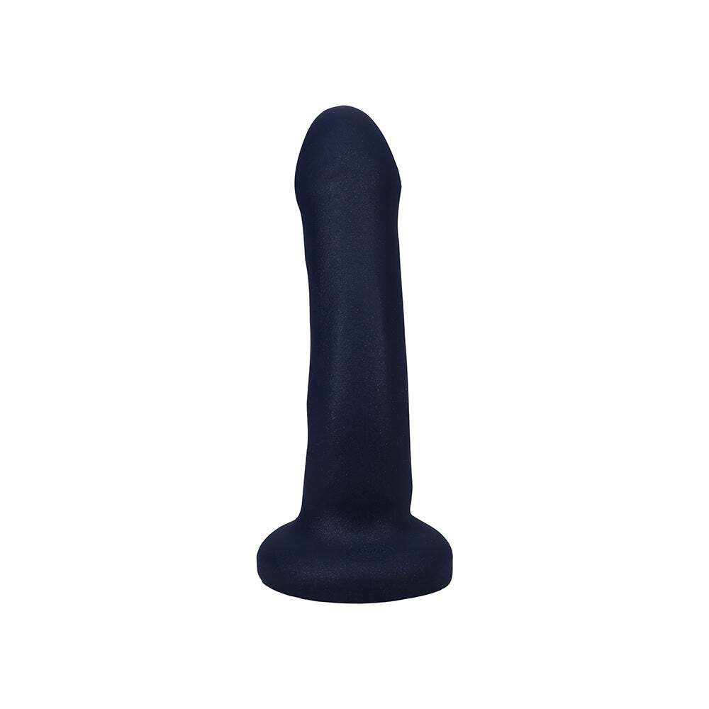 6.5 inch Dildo by Tantus in Blue shown for pegging Her or Him