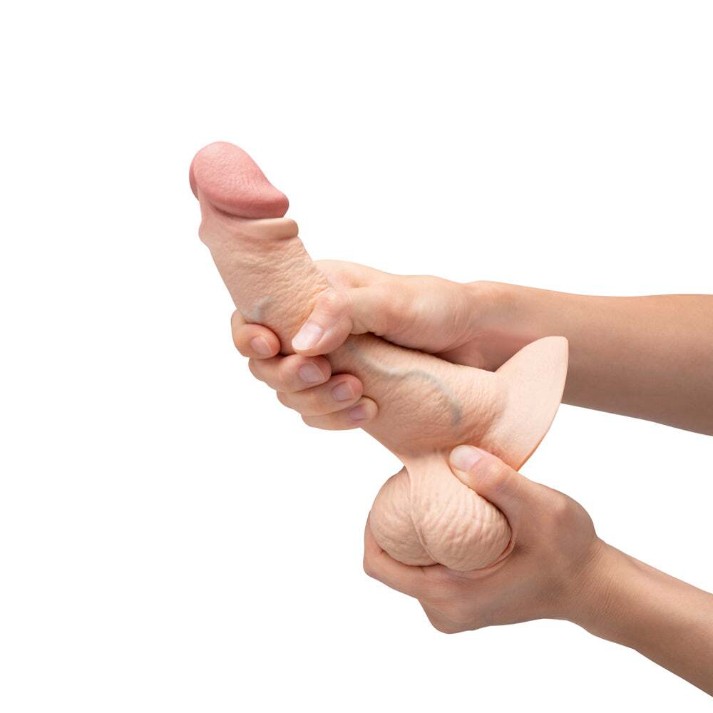 8 inch Dildo by b-Vibe in  displayed for pegging Him or Her