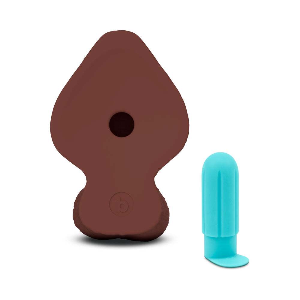 Dildo by b-Vibe in  shown for pegging Her or Him