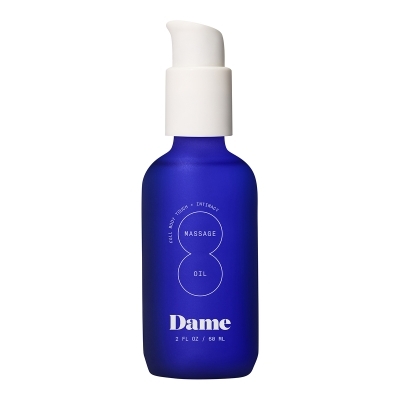 Bottle of  Vegan Lube Dame Products showing plant-powered formula