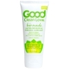 Bottle of 3 oz Water Based Lube Good Clean Love showing clean, lightweight formula