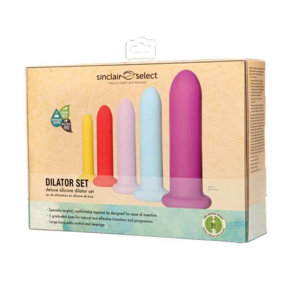 Buy Deluxe Silicone Dilator 5 pc. Set kegel exercise device for pelvic floor muscle strengthening.