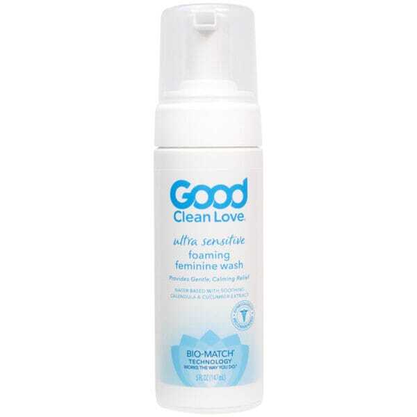 Good Clean Love Ultra Sensitive Foam Wash 5oz intimate cleansers and personal cleansing care by Good Clean Love.