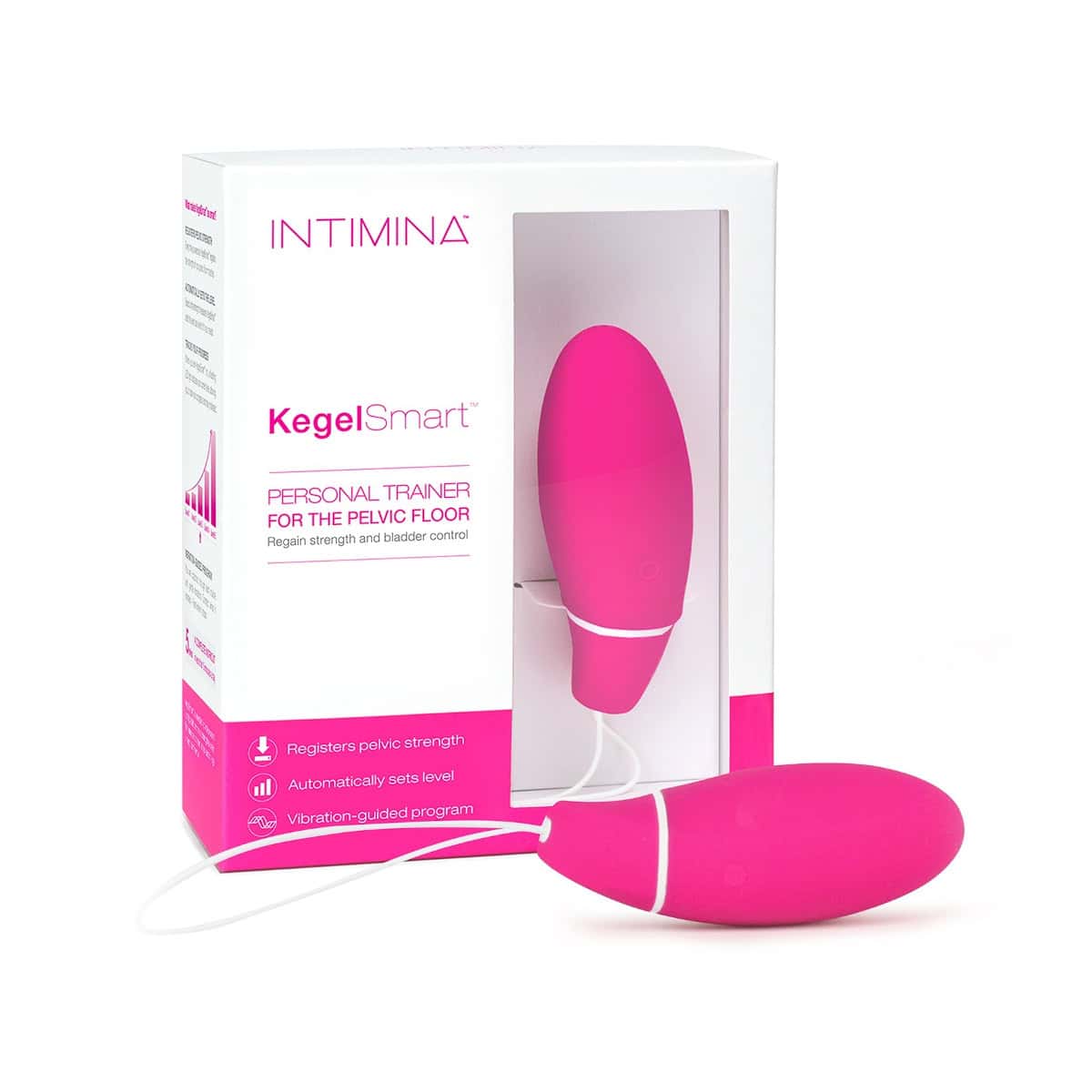 Buy Intimina KegelSmart Pink kegel exercise device for pelvic floor muscle strengthening.