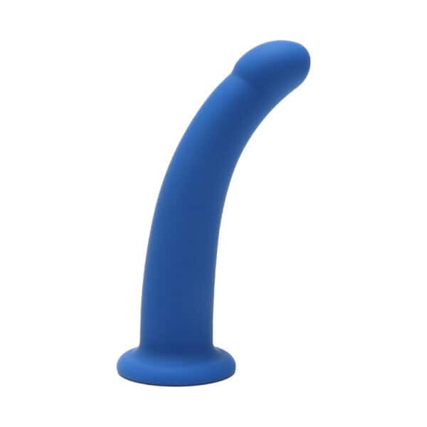 Me You Us 6in Curved Silicone Dildo Blue dildo made by Me You Us on sale at herVibrators.com