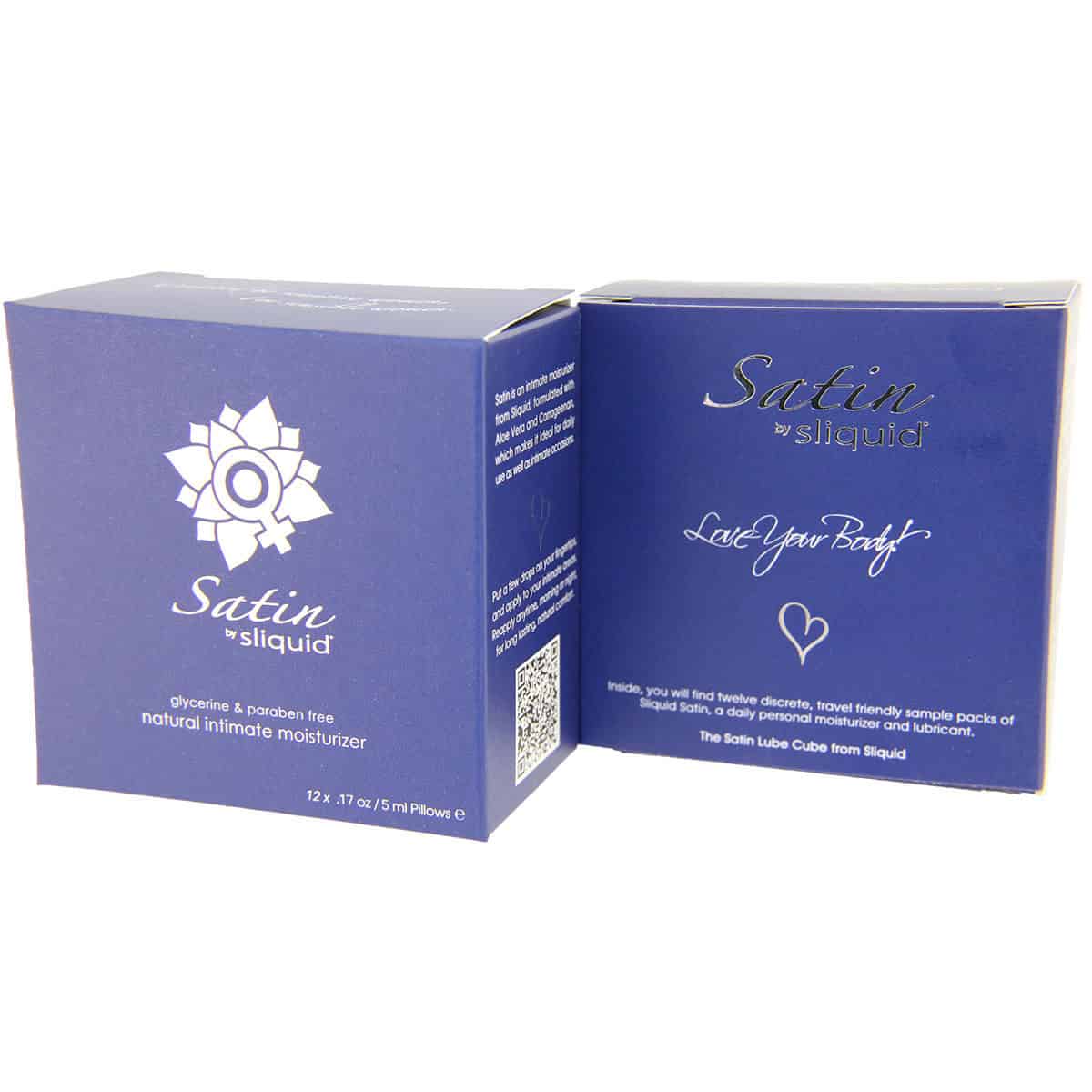 A top choice for Vegans, Sliquid Satin Lube Cube 12pk personal vegan lubricant by Sliquid is for sale at herVibrators.com.