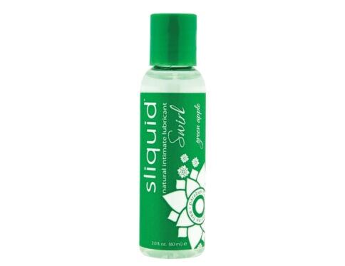 Sliquid swirl green apple 2oz flavored lubricant by sliquid for yummy sex.