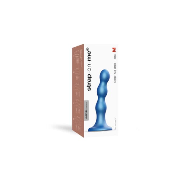 Strap On Me Balls Plug Dil Blue Medium dildo made by Strap-On-Me on sale at herVibrators.com