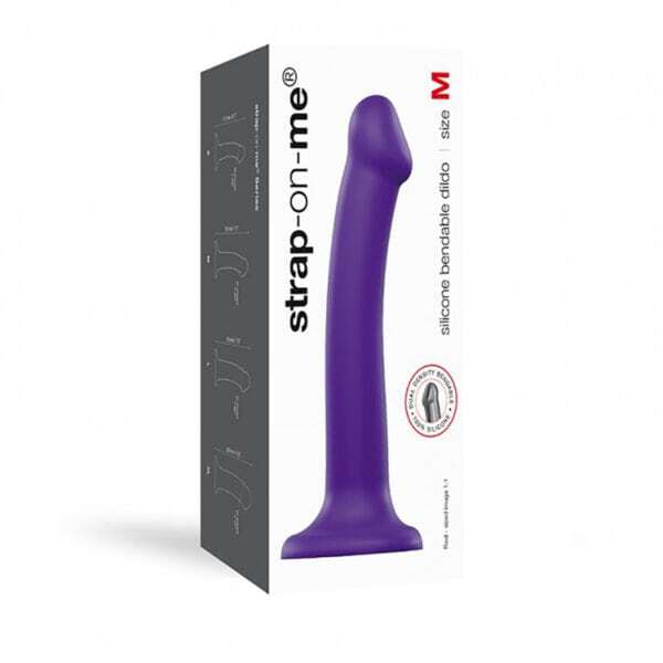 Strap On Me Bendable Dual Density Semi Realistic Dil Purple Medium dildo made by Strap-On-Me on sale at herVibrators.com