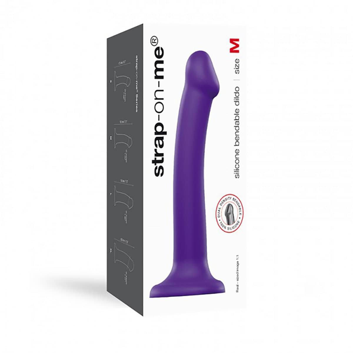 Strap On Me Bendable Dual Density Semi Realistic Dil Purple Medium dildo made by Strap-On-Me on sale at herVibrators.com