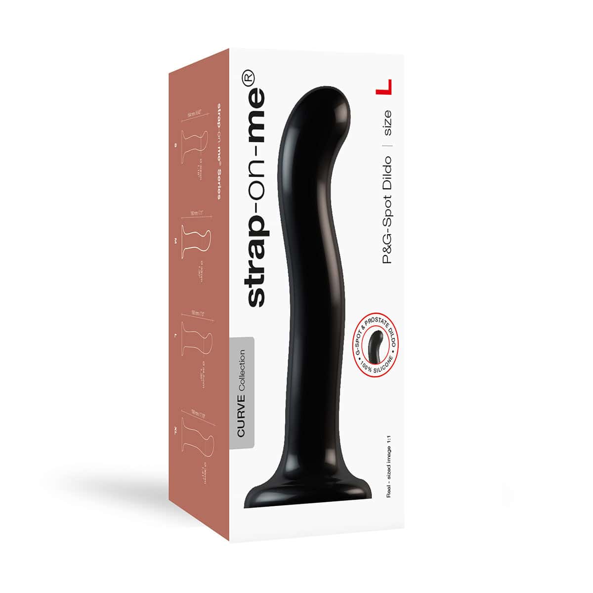 Strap On Me P amp G Spot Dil Large Black dildo made by Strap-On-Me on sale at herVibrators.com