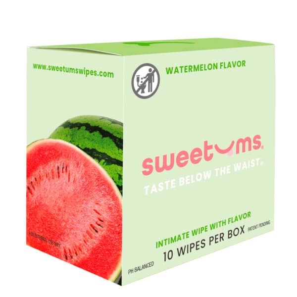 Sweetums Intimate Wipes Watermelon Flavor intimate cleansers and personal cleansing care by Sweetums.