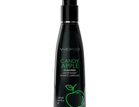 Wicked aqua candy apple 4oz flavored lubricant by wicked sensual care for yummy sex.