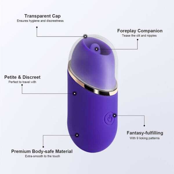 Buy a Abby Mini Clit Licking Vibrator  Purple vibrator.