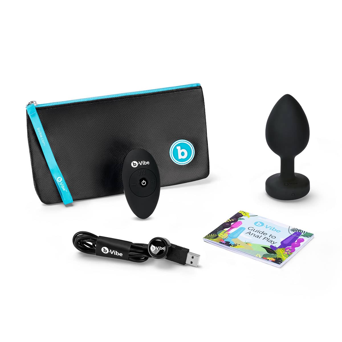 Buy a B-Vibe Vibrating Jewel Plug 2XL  Black vibrator.