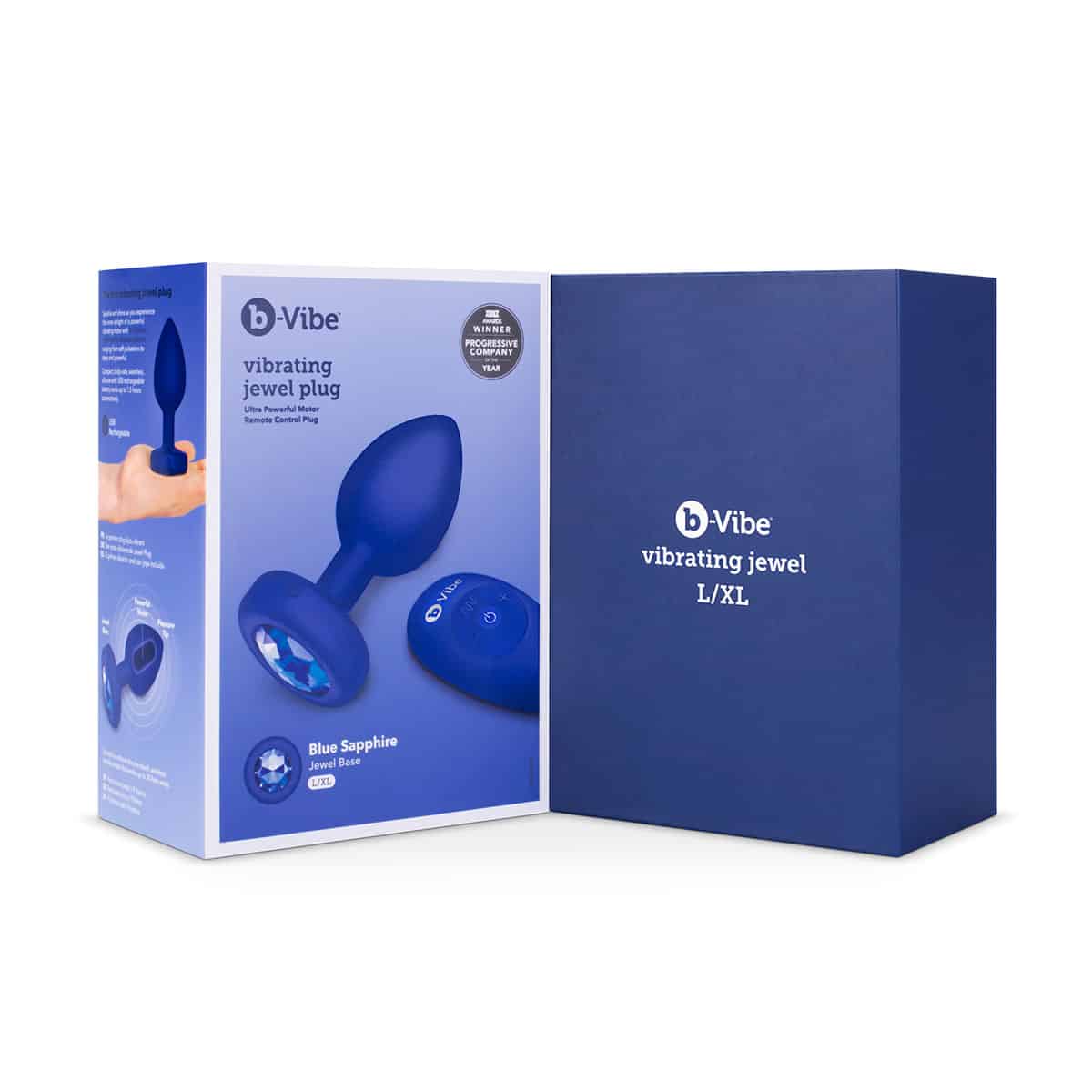 Buy a B-Vibe Vibrating Jewel Plug Large/XLarge  Blue Sapphire vibrator.