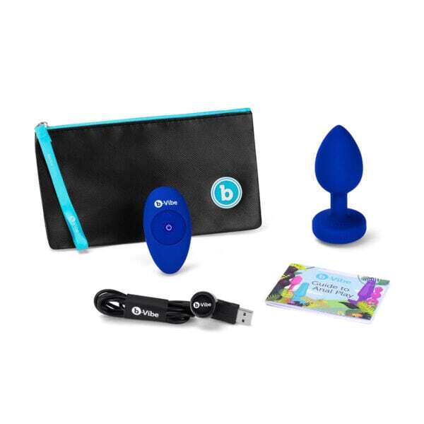 Buy a B-Vibe Vibrating Jewel Plug Large/XLarge  Blue Sapphire vibrator.