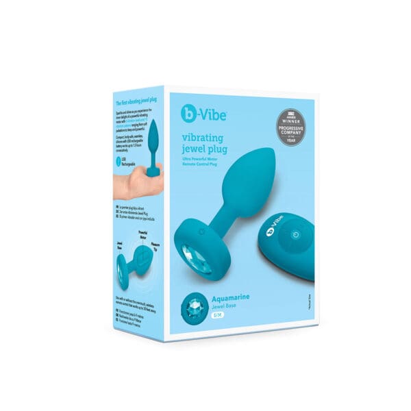 Buy a B-Vibe Vibrating Jewel Plug Small-Medium  Aqua vibrator.