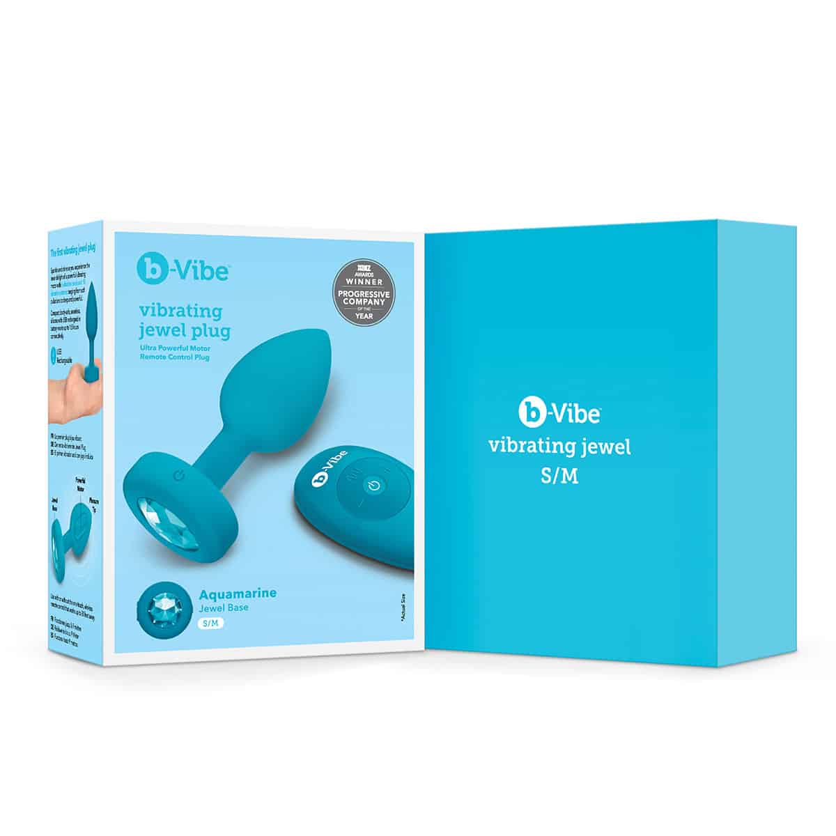 Buy a B-Vibe Vibrating Jewel Plug Small-Medium  Aqua vibrator.