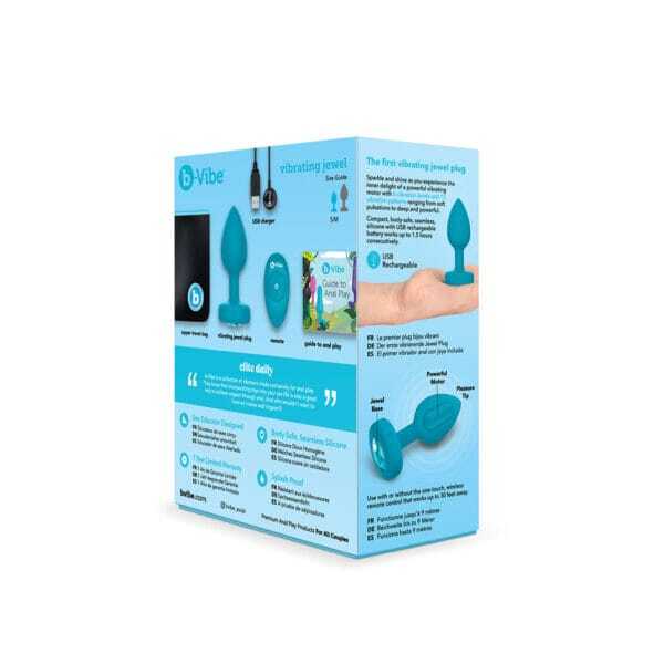 Buy a B-Vibe Vibrating Jewel Plug Small-Medium  Aqua vibrator.