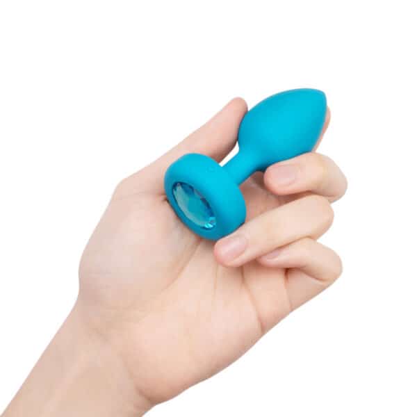 Buy a B-Vibe Vibrating Jewel Plug Small-Medium  Aqua vibrator.