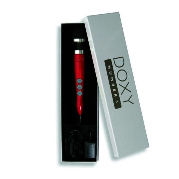 Buy a Doxy Die Cast 3 Massager  Candy Red vibrator.