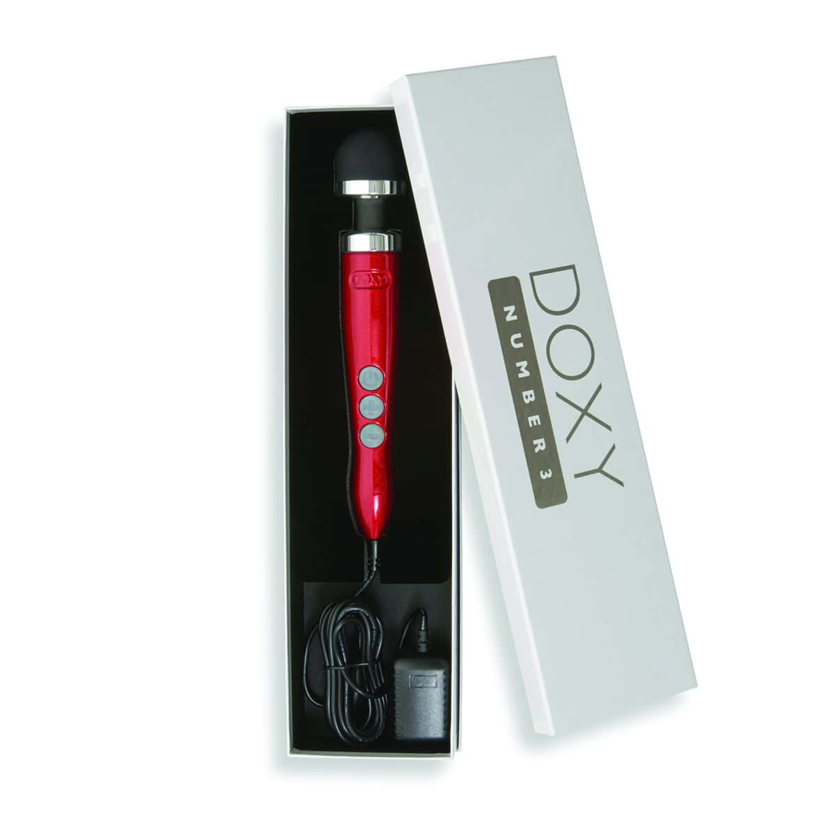 Buy a Doxy Die Cast 3 Massager  Candy Red vibrator.